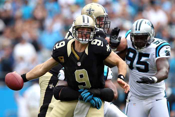 Brees led the league in TD passes and passing yards in ’12 but couldn’t save the Saints.